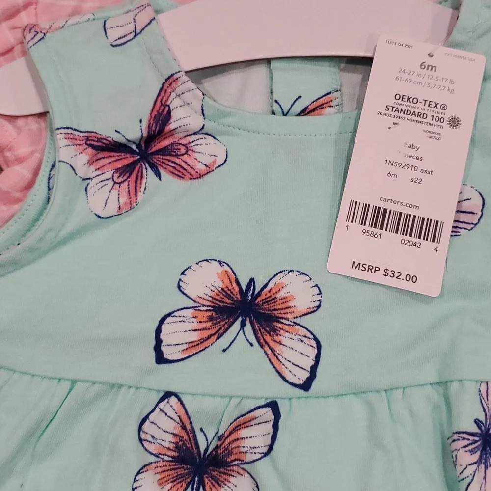 Carter's Butterfly Dress & One Piece Set